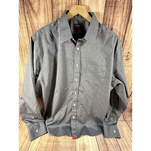 UNTUCKit Mens XL Button Down Shirt Long Sleeve Gray Relaxed Fit Wrinkle Free